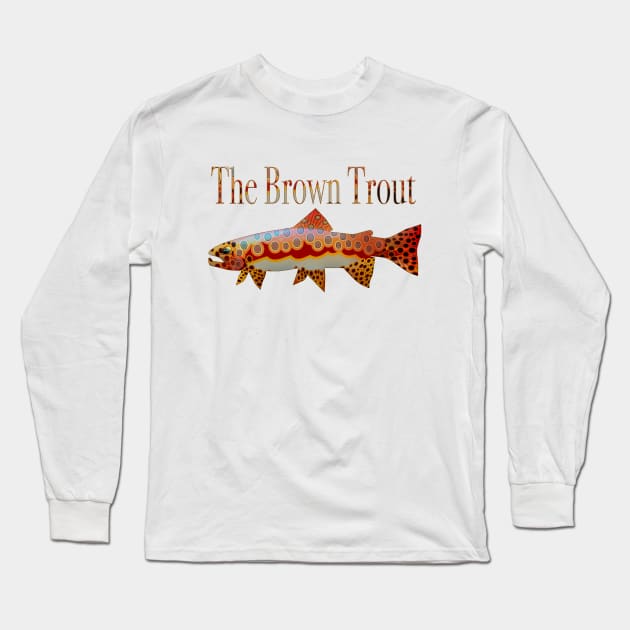 The Brown Trout Long Sleeve T-Shirt by MikaelJenei